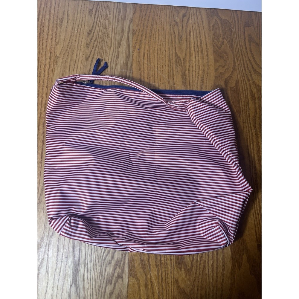 Beach Bag XL Red White Stripe Lancome Bag NWOT